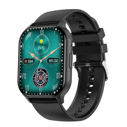 Smartwach XiaWatch idealSTORE, ecran AMOLED, Efectuare Apel Bluetooth HD, NFC, Asistent Vocal, Monitorizare Sanatate, Aplicatie Bursiera, Test Respiratie si Stres, Respingere Apel, Mod MultiSport, Silicon Negru