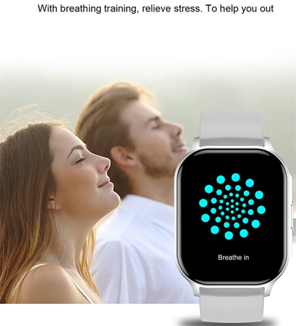 Smartwach XiaWatch idealSTORE, ecran AMOLED, Efectuare Apel Bluetooth HD, NFC, Asistent Vocal, Monitorizare Sanatate, Aplicatie Bursiera, Test Respiratie si Stres, Respingere Apel, Mod MultiSport, Silicon Negru