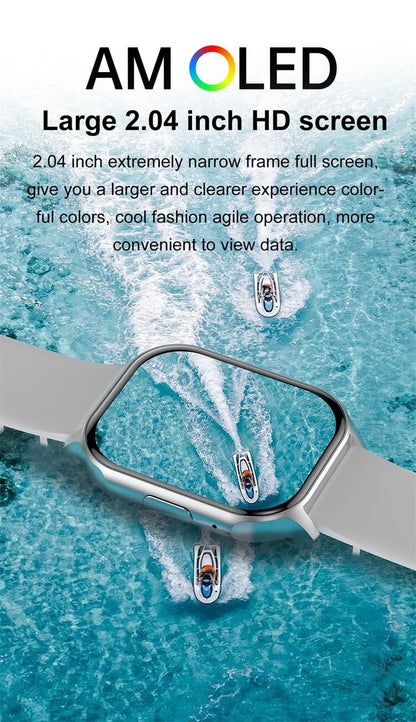 Smartwach XiaWatch idealSTORE, ecran AMOLED, Efectuare Apel Bluetooth HD, NFC, Asistent Vocal, Monitorizare Sanatate, Aplicatie Bursiera, Test Respiratie si Stres, Respingere Apel, Mod MultiSport, Silicon Gri