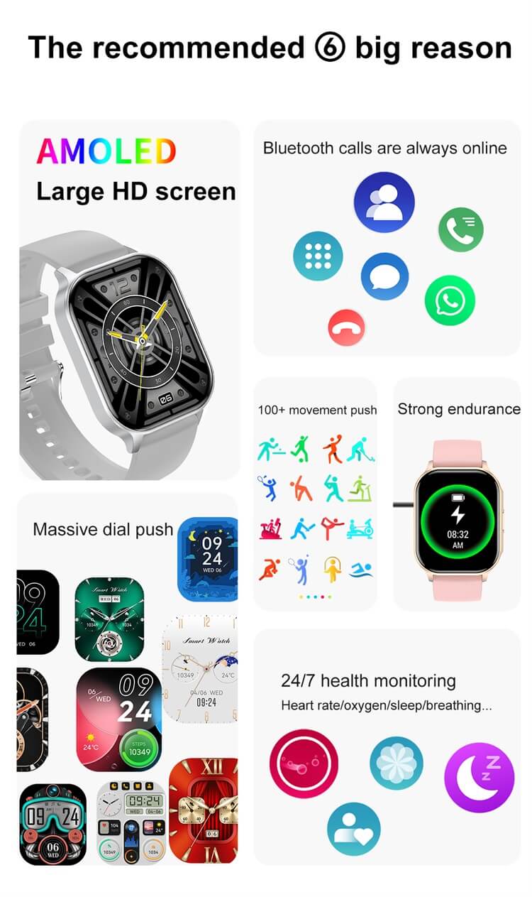 Smartwach XiaWatch idealSTORE, ecran AMOLED, Efectuare Apel Bluetooth HD, NFC, Asistent Vocal, Monitorizare Sanatate, Aplicatie Bursiera, Test Respiratie si Stres, Respingere Apel, Mod MultiSport, Silicon Gri