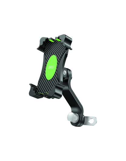 Suport telefon pentru motocicleta idealSTORE, Compatibil cu telefoanele de marimea 4.0-7.6 inch, Model universal pentru orice tip de telefon, Din plastic premium, Negru