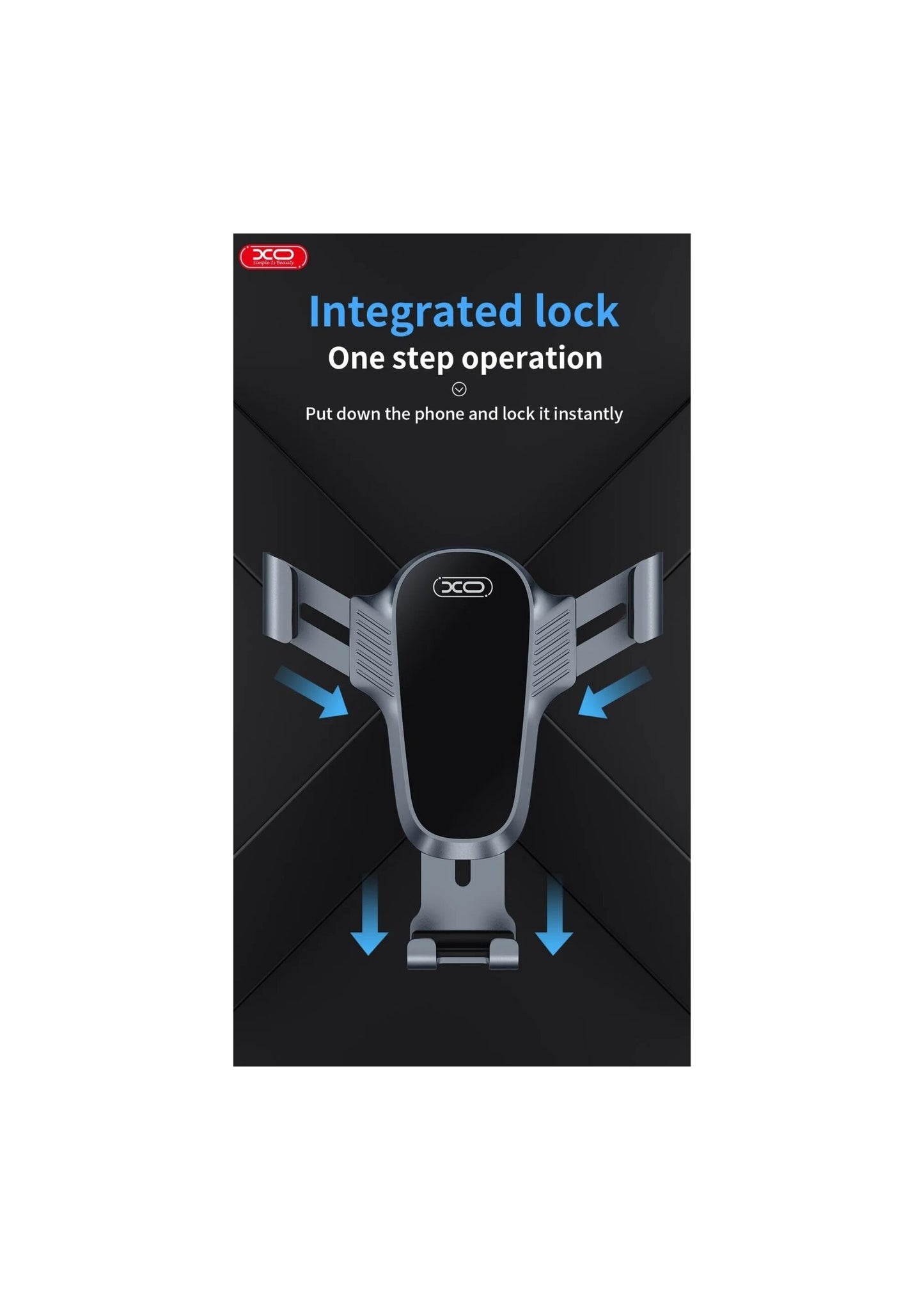 Suport auto pentru telefon idealSTORE, Model Universal pentru orice tip de telefon, Din plastic si metal de inalta calitate, Bratele se ajusteaza automat in functie de modelul telefonului, Rotire 360, Negru-Gri