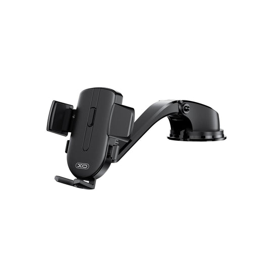 Suport auto pentru telefon idealSTORE, Model universal pentru orice tip de telefon, Din plastic premium, Negru