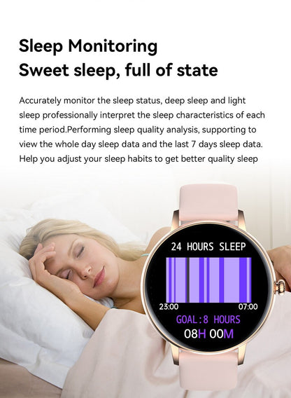 Ceas Smartwatch si Bratara Fitness XoXo idealSTORE, Ecran Tactil Complet IPS Apelare Bluetooth, Notificari Monitorizeaza Ritmul Cardiac, Oxigenul din Sange, Somn, Muzica, IP67, Multi-Sport, Asistent vocal, Android-IOS, Long Battery, Gold Edition