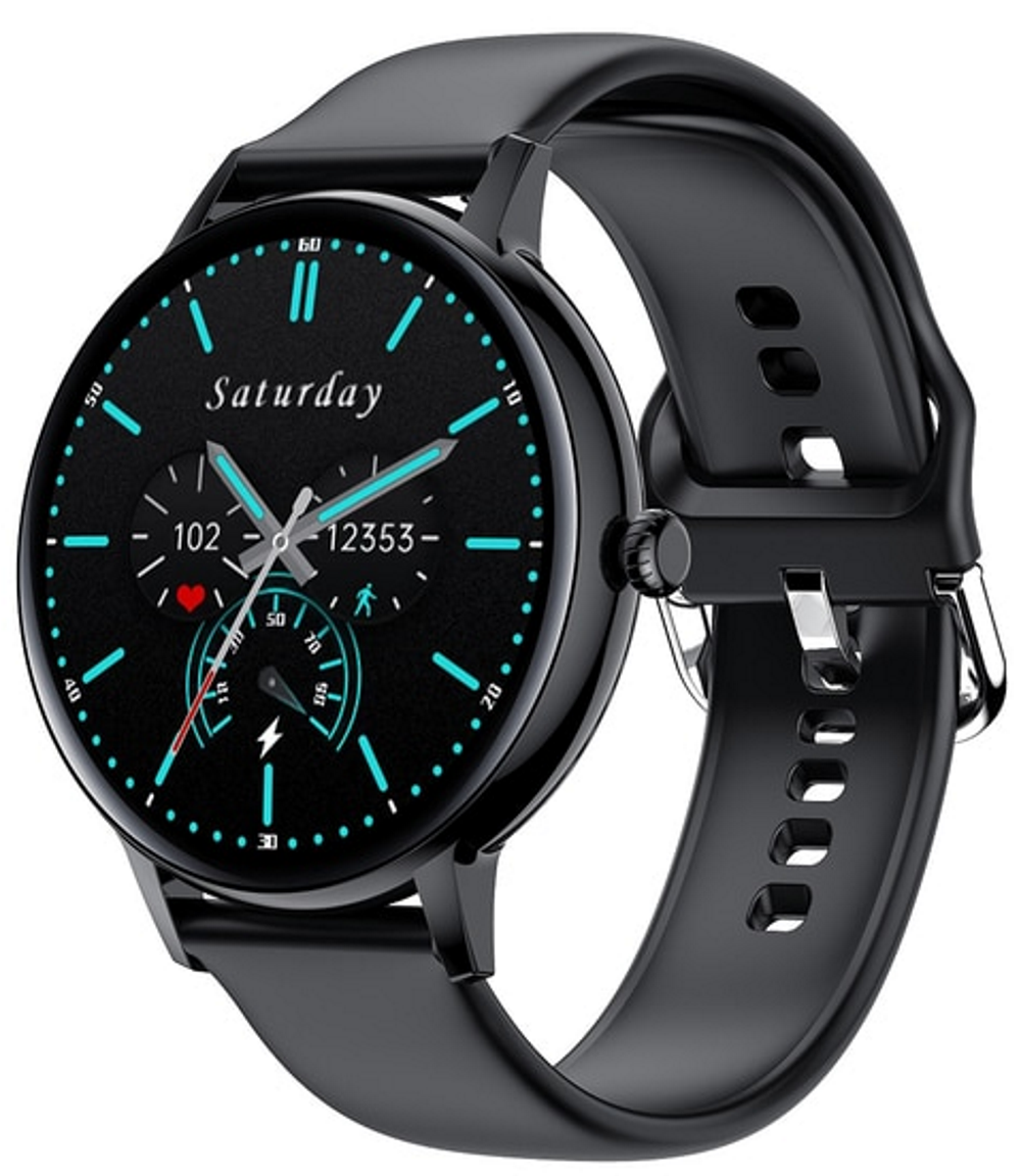 Ceas Smartwatch si Bratara Fitness XoXo idealSTORE, Ecran Tactil Complet IPS Apelare Bluetooth, Notificari Monitorizeaza Ritmul Cardiac, Oxigenul din Sange, Somn, Muzica, IP67, Multi-Sport, Asistent vocal, Android-IOS, Long Battery, Black Edition