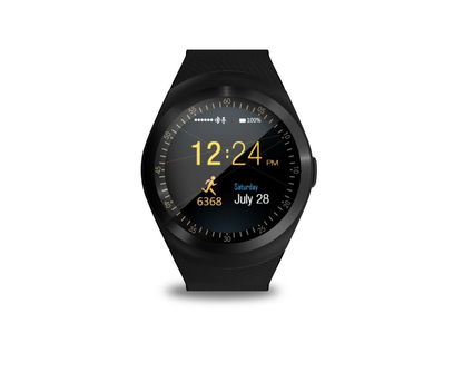 Ceas Smartwatch sport Yondu V1, cartela SIM, 1.3 inch HD display, touchscreen, compatibil Android, culoare : Negru
