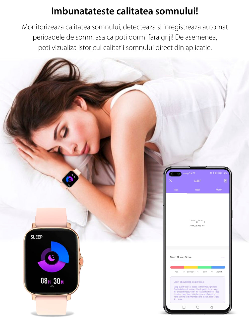 Ceas SmartWatch Y20 SquareStyle idealStore, Waterproof, Ecran Tactil HD, 1.7 inch, Compatibilitate Android/iOS, Bluetooth, Notificari Whatsapp/Facebook, Date Sincronizate, Mod Sport, Pedometru, Monitorizeaza Ritmul Cardiac, Negru