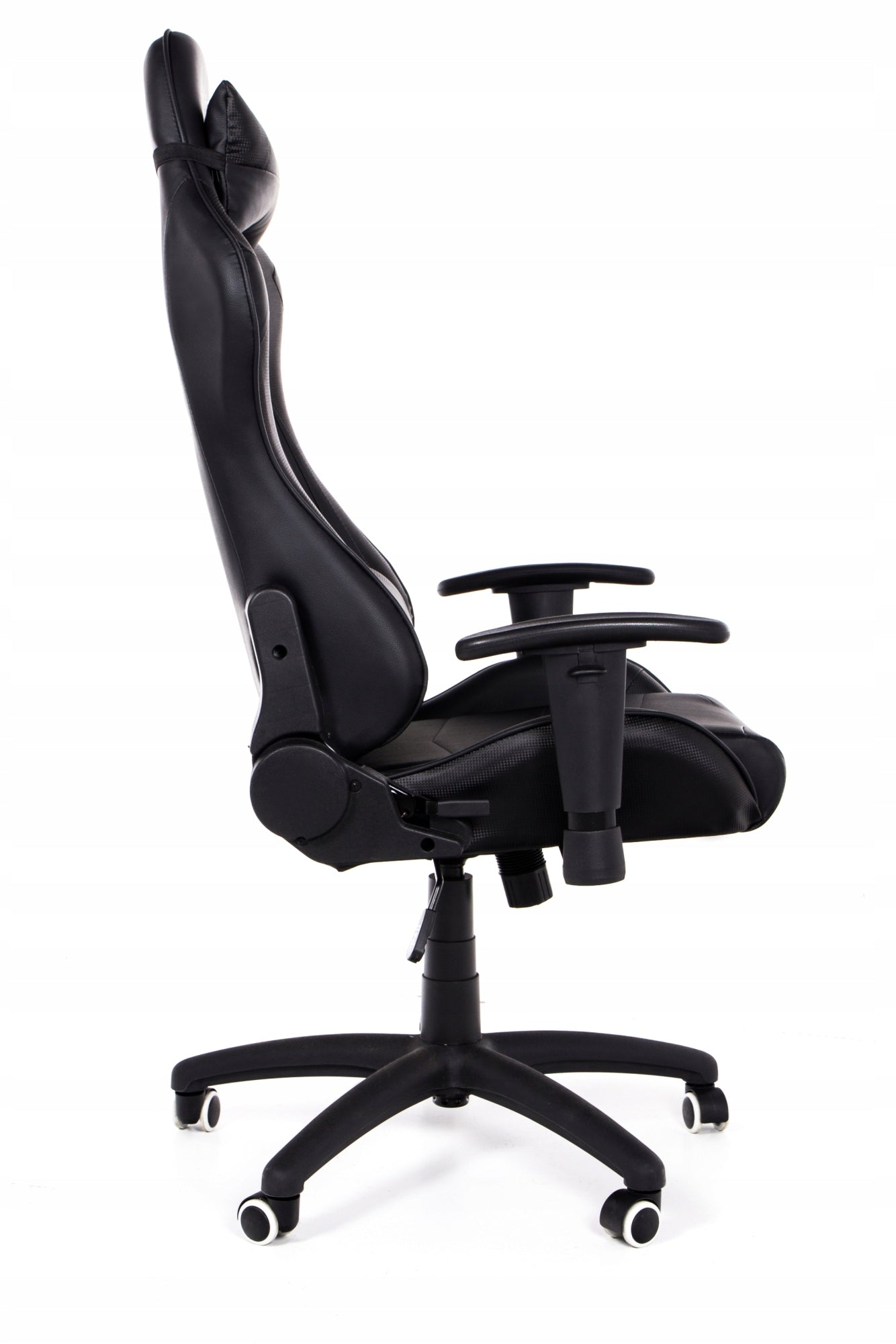 Scaun Gaming Reglabil cu mecanism TILT idealSTORE Racing eSPORT COLLECTION, Asigura pozitia si confortul corect al corpului, Echipat cu cotiere reglabile, perne confortabile, Posibilitatea modificarii unghiului spatarului pana la 180 , Negru