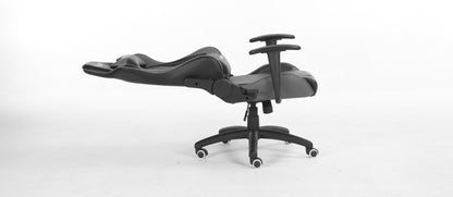 Scaun Gaming Reglabil cu mecanism TILT idealSTORE Racing eSPORT COLLECTION, Asigura pozitia si confortul corect al corpului, Echipat cu cotiere reglabile, perne confortabile, Posibilitatea modificarii unghiului spatarului pana la 180 , Gri