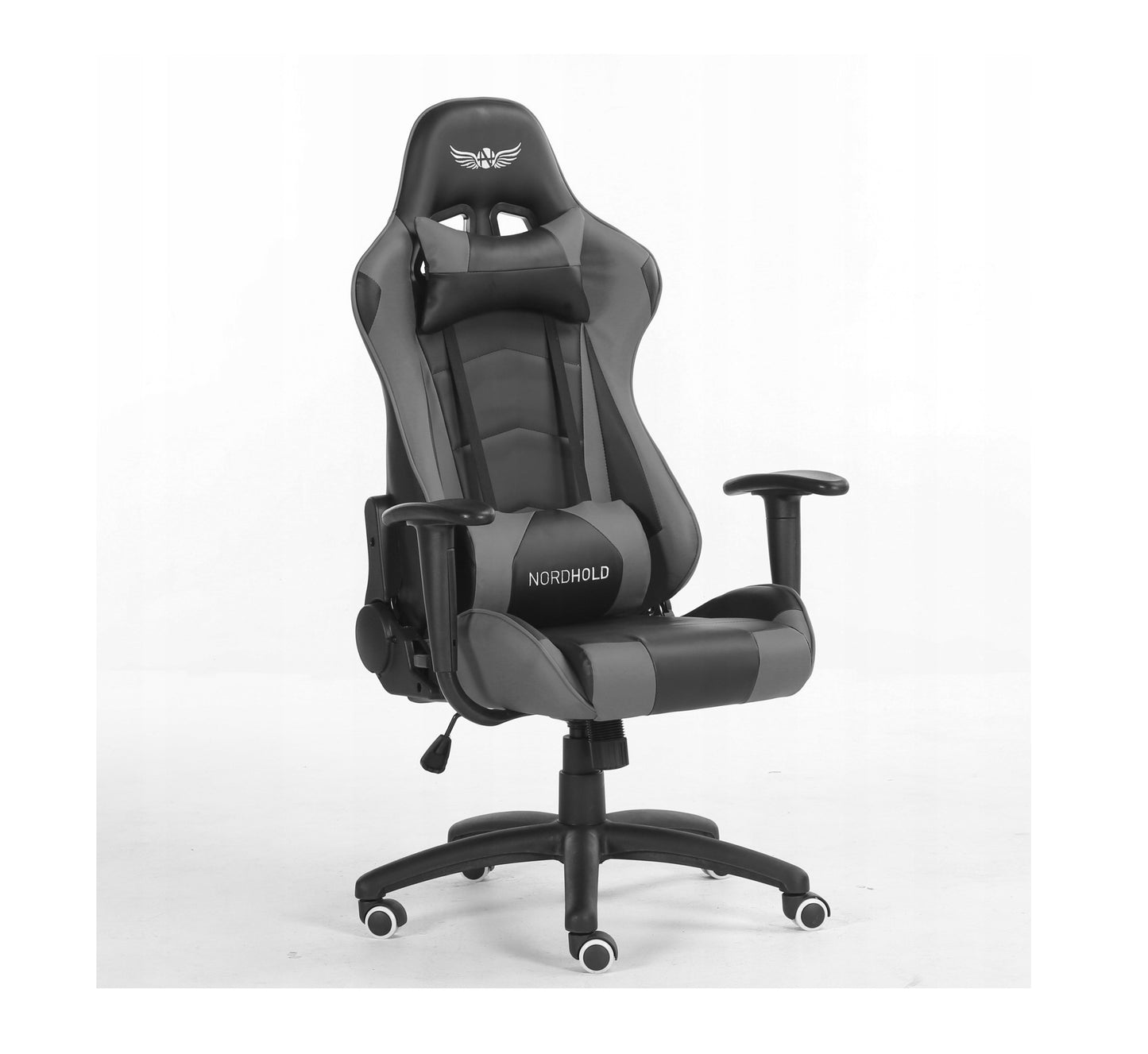 Scaun Gaming Reglabil cu mecanism TILT idealSTORE Racing eSPORT COLLECTION, Asigura pozitia si confortul corect al corpului, Echipat cu cotiere reglabile, perne confortabile, Posibilitatea modificarii unghiului spatarului pana la 180 , Gri