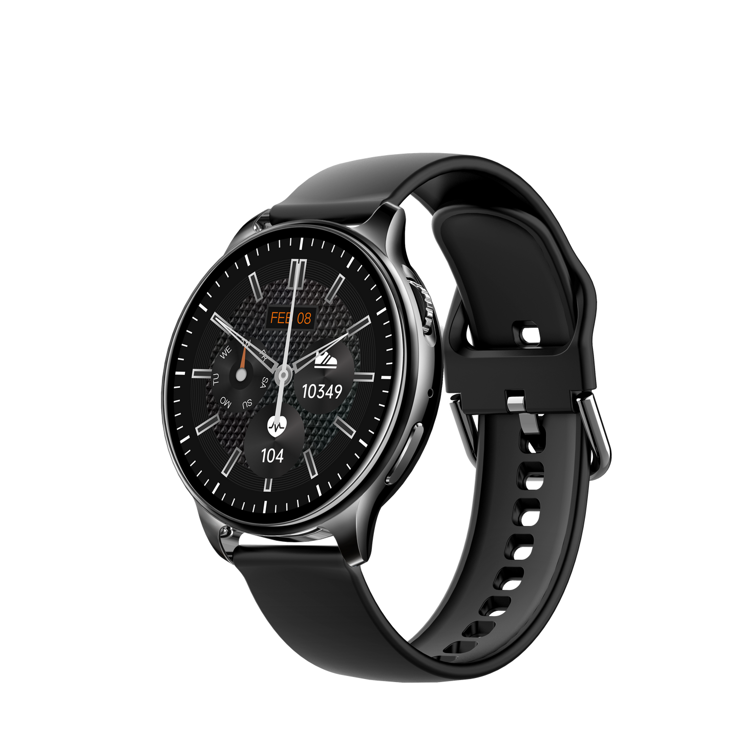 Smartwatch Yolo BLACK IdealStore Full HD, Ecran de 1,32 Inch cu rezolutie 360x360, Monitorizare tensiune arteriala si frecventa cardiaca, Rezistent la apa IP67, Preluare apeluri Bluetooth, Mod multi-sport, Sistem de operare Android sau IOS
