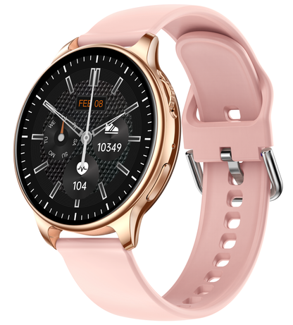 Smartwatch Yolo GOLD IdealStore Full HD, Ecran de 1,32 Inch cu rezolutie 360x360, Monitorizare tensiune arteriala si frecventa cardiaca, Rezistent la apa IP67, Preluare apeluri Bluetooth, Mod multi-sport, Sistem de operare Android sau IOS