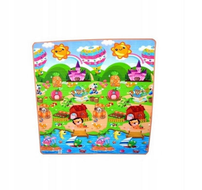 Covor interactiv pentru copii IDL MY Village Farm 2019, DIMENSIUNI: 200 x 180 x 0.5 cm, Stimuleaza simturile, invata si incurajeaza jocul creativ, Culori vii cu printuri de poveste, Asigura o izolare termica excelenta, Verde