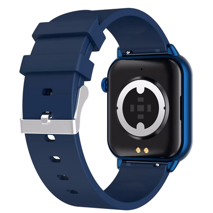 Smartwatch idealSTORE ZFit, Ecran AMOLED, Apel Bluetooth, Asistent Vocal, Functie Apel SOS, 100 Moduri Sportive, Monitorizare Sanatate, Memento Inteligent, Rezistent la apa IP67, Preluare Apeluri Telefonice, Bratara din Silicon, Culoare Albastru