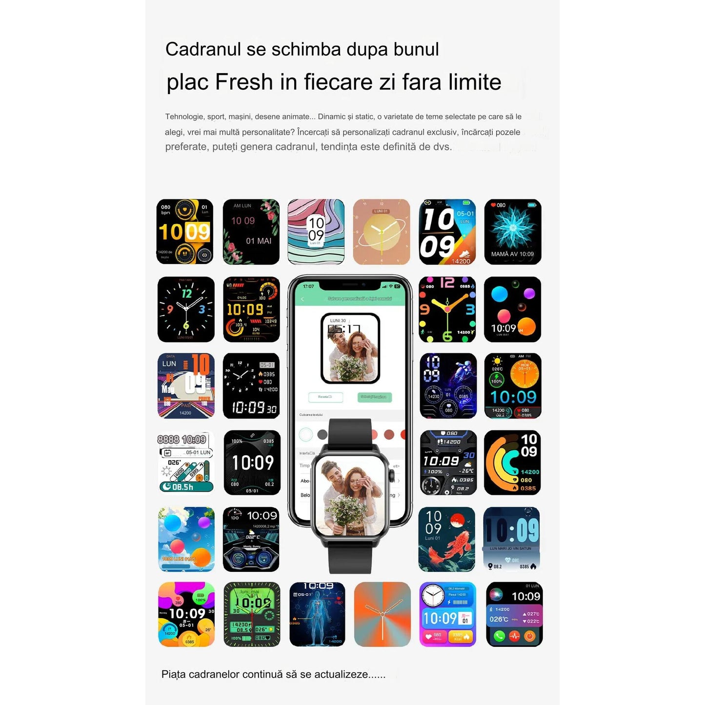 Smartwatch idealSTORE ZFit, Ecran AMOLED, Apel Bluetooth, Asistent Vocal, Functie Apel SOS, 100 Moduri Sportive, Monitorizare Sanatate, Memento Inteligent, Rezistent la apa IP67, Preluare Apeluri Telefonice, Bratara din Silicon, Culoare Roz