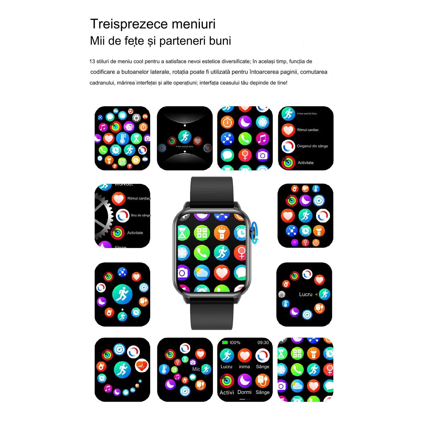 Smartwatch idealSTORE ZFit, Ecran AMOLED, Apel Bluetooth, Asistent Vocal, Functie Apel SOS, 100 Moduri Sportive, Monitorizare Sanatate, Memento Inteligent, Rezistent la apa IP67, Preluare Apeluri Telefonice, Bratara din Silicon, Culoare Roz