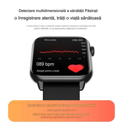 Smartwatch idealSTORE ZFit, Ecran AMOLED, Apel Bluetooth, Asistent Vocal, Functie Apel SOS, 100 Moduri Sportive, Monitorizare Sanatate, Memento Inteligent, Rezistent la apa IP67, Preluare Apeluri Telefonice, Bratara din Silicon, Culoare Roz