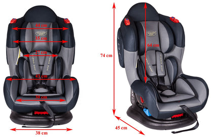 Scaun auto Profesional BABY JOLIE PORTO IDL GRAY COLLECTION, 0-25 Kg, Dimensiuni 74 x 38 x 45 cm, Echipat cu centura de siguranta cu prindere in 5 puncte, SPS- sistem de protectie la impact lateral, 3 pozitii de inclinare a scaunului, Culoare-Gri