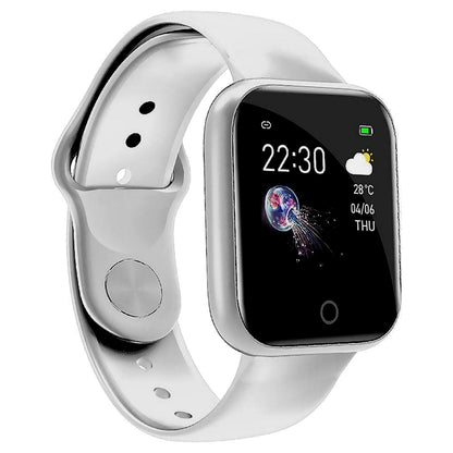 Ceas Smartwatch si Bratara Fitness Fashion Ideal 5.0, Monitorizare ritm cardiac si tensiune arteriala, Afisaj multiplu, Notificari apeluri/mesaje, Music Play Control, Silicon Alba