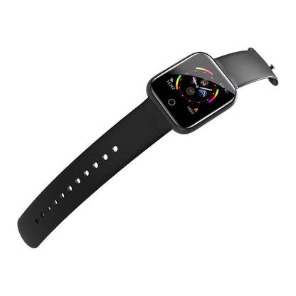 Ceas Smartwatch si Bratara Fitness Fit Fashion I5, Alegere multipla a afisajului, Monitorizare ritm cardiac si tensiune arteriala, Notificari apeluri/mesaje, Asistenta Bluetooth, Music Play Control, Silicon Neagra