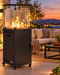 Incalzitor de Terasa idealSTORE pe Gaz, 13kW, Reglare Temperatura, Pietre Vulcanice