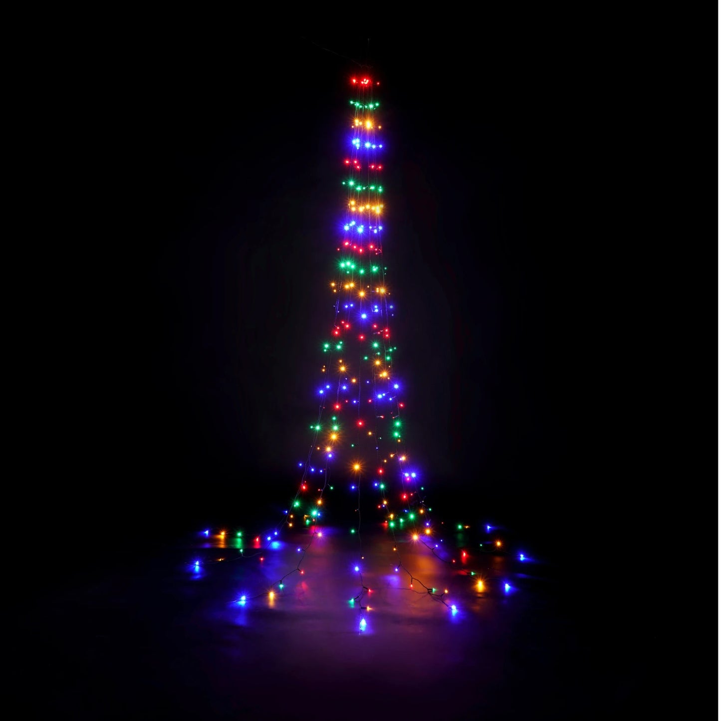 Instalatie Plasa pentru Brad idealStore, Contine 280 Led-uri, Lumina Multicolora, Inaltime Cablu 2.5M, Controler cu 8 Functii de Iluminat, Grad de Protectie Ridicat IP44, Usor de Instalat