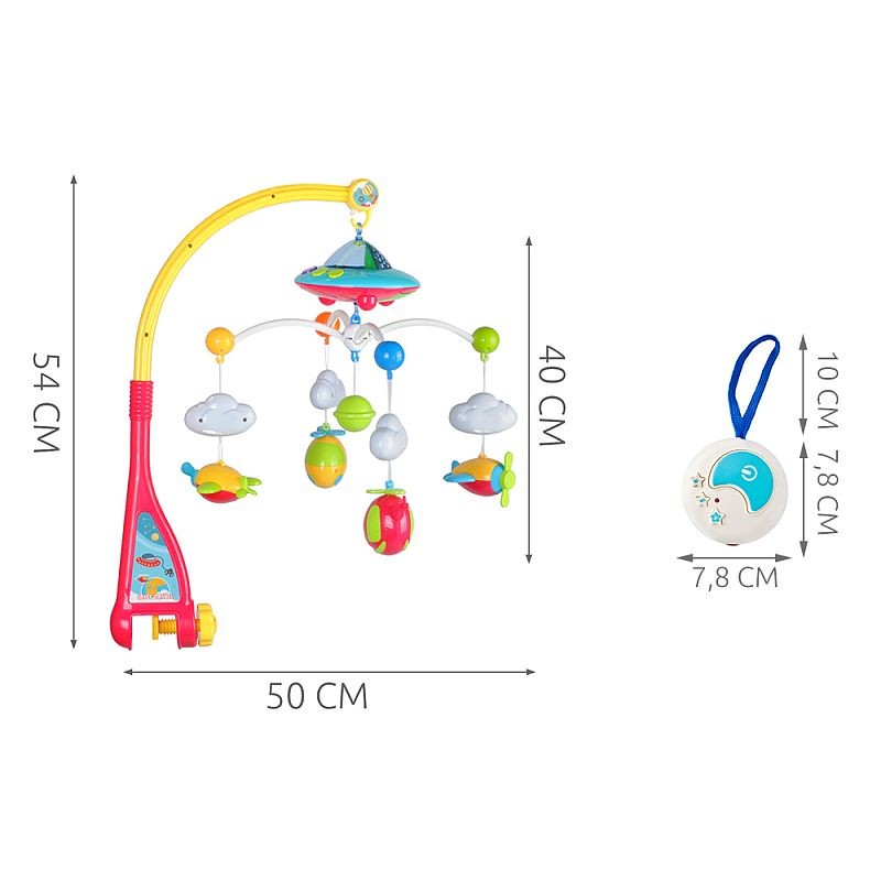 Carusel patut copii, MT Malatec, muzical, proiector luna si stele, telecomanda