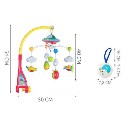 Carusel patut copii, MT Malatec, muzical, proiector luna si stele, telecomanda