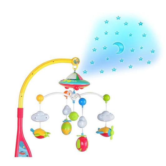 Carusel patut copii, MT Malatec, muzical, proiector luna si stele, telecomanda