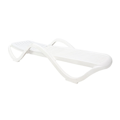 Sezlong premium ISP LikeSmart 2847 structura plastic alb 191 x 70.5 x 40 cm, alb