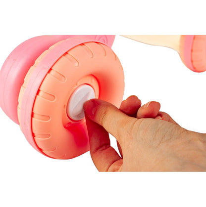 Antemergator si centru interactiv, masuta interactiva detasabila, panou cu multiple activitati, pian multicolor, cos de baschet SOLTOY Elephant Musical Stroller Pink