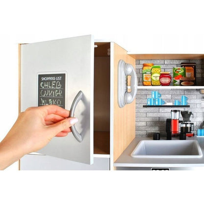 Bucatarie din lemn pentru copii cu lumini si sunete Kruzzel, include accesorii