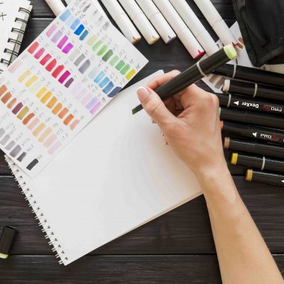 Set Markere Permanente Protone Cu Doua Varfuri 168 Bucati, Culoare Neagra