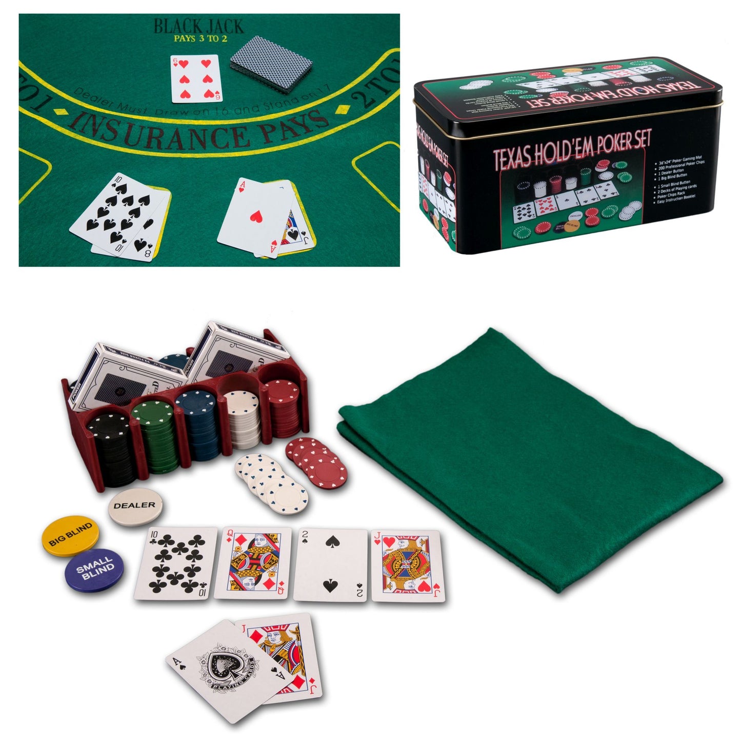 Set poker Texas Hold'em, 200 de jetoane inscriptionate