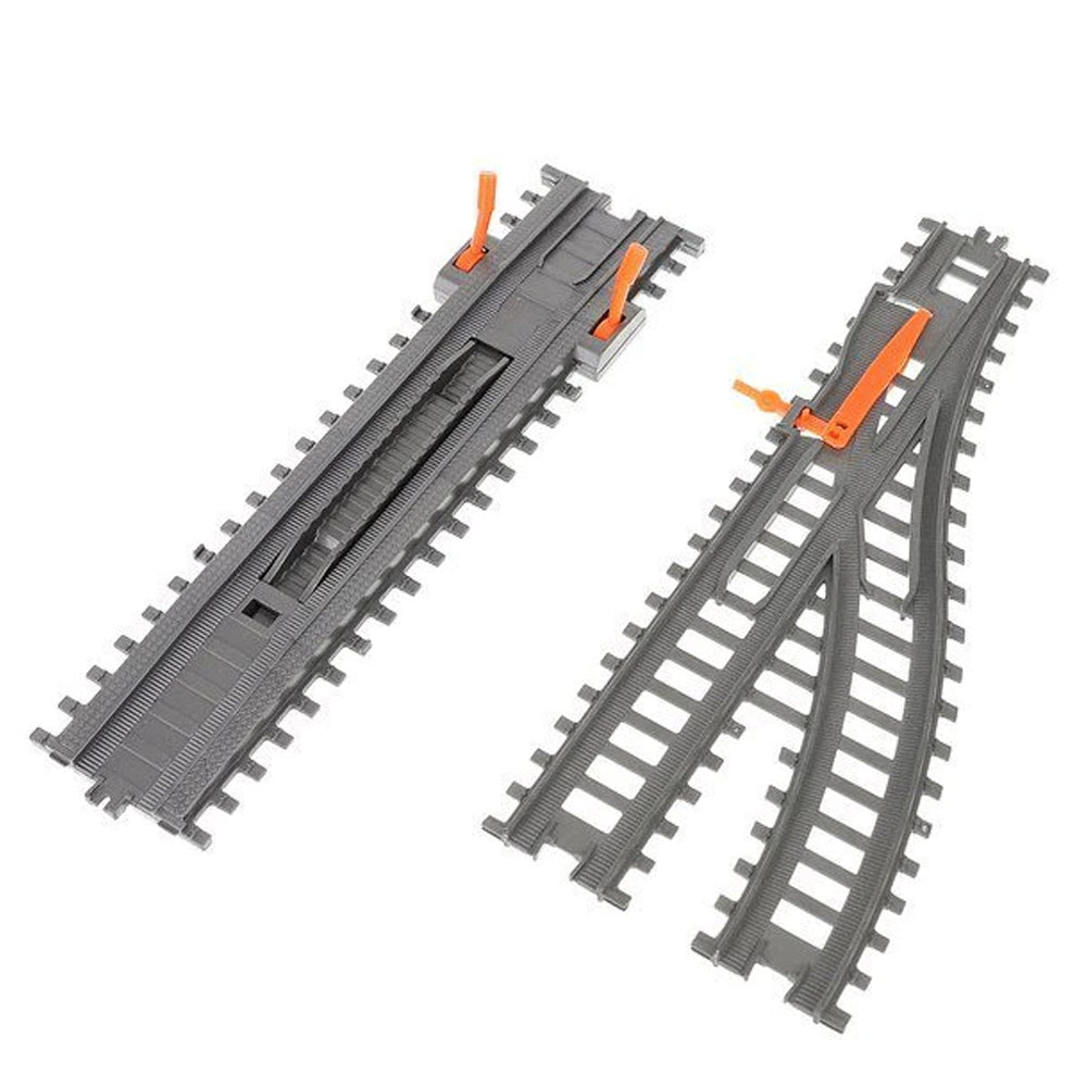 Circuit Trenulet Electric Zenuk - 86 Piese, Locomotiva, Pod Mobil, Accesorii, Lungime Cale Ferata 900 cm, Efecte Luminoase, Gri