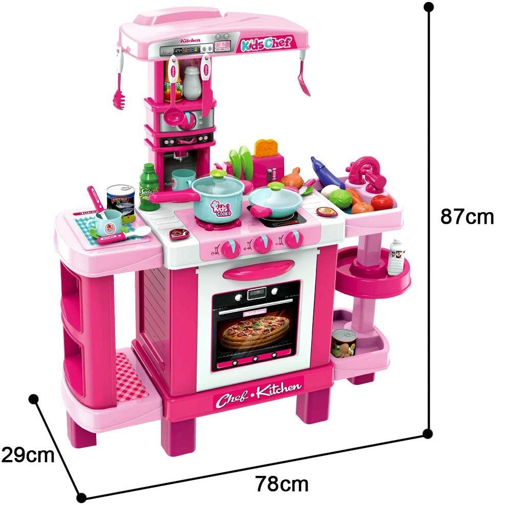 Joc de rol - Bucatarie de jucarie Kids Chef cu accesorii, roz