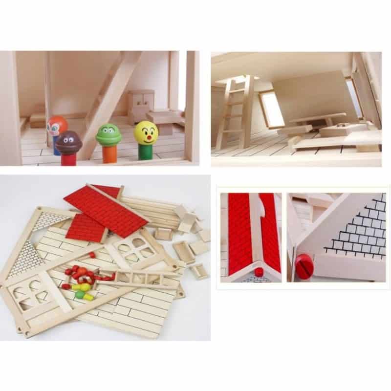 Casuta de papusi din lemn , 37 cm