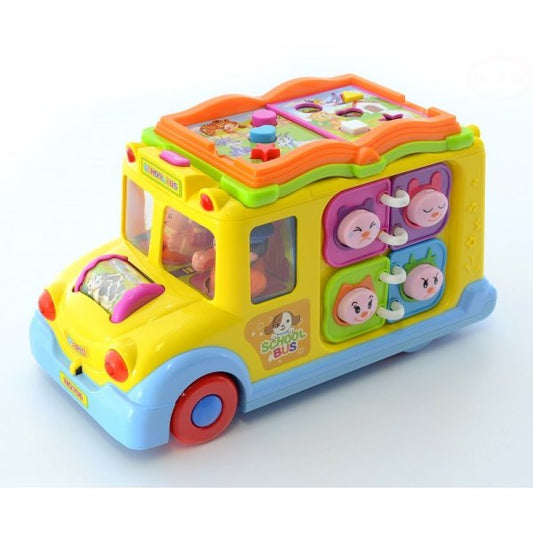 Jucarie educativa autobuz scolar cu sunete si lumini EuroBaby