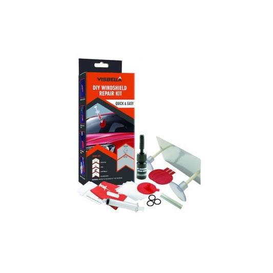 Kit Reparatie Parbriz idealSTORE, Include toate accesoriile necesare, Minimalizeaza Aspectul Crapaturilor si Fisurilor