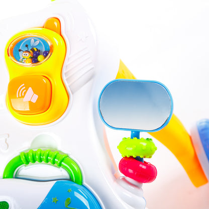 Antepremergator Baby First Step, Jucarii detasabile, tabla de scris, telefon, pian, toate detasabile, lumini si sunete, 45 cm inaltime Kinderplay interactiv KP1047
