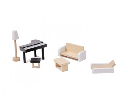 Casuta de papusi din lemn cu LED-uri Lulilo in stil Floro Boho