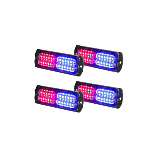 Lampa Led Profesionala idealSTORE Stroboscopica, Tensiune 12V-24V, Rosu- Albastru