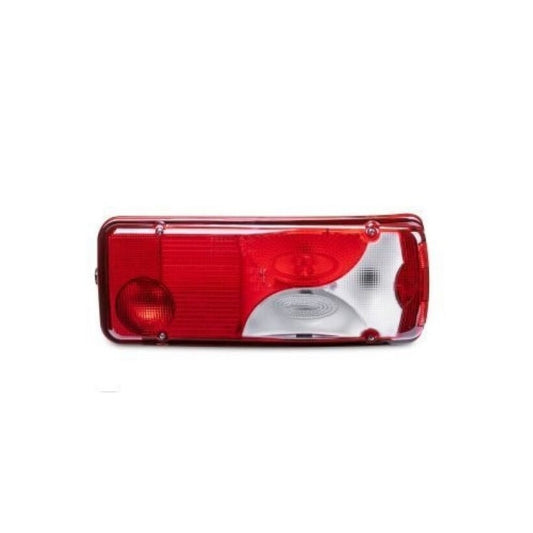 Lampa Stop Camion Remorca idealSTORE cu Mufa in Mijloc 5 Functii, Semnalizare, Pozitie, Stop Frana, Marsarier, Ceata, Dimensiuni 400 X 160 X 88,5 mm, Stanga