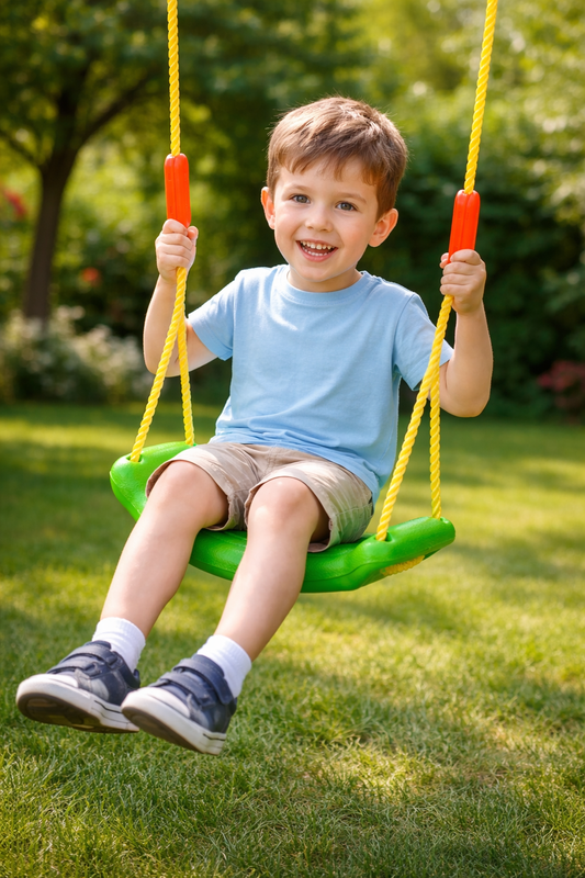 Leagan Stil Bancuta Cool Swing idealStore Verde, Scaun Confortabil, Franghii Rezistente, Inaltime Reglabila, Aspect Atractiv Culori Vii