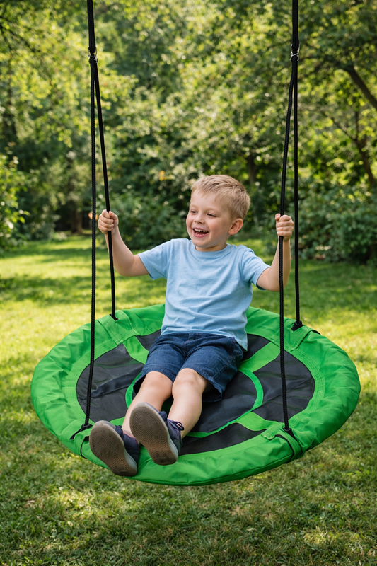 Leagan pentru copii profesional idealStore Stork's Nest, tip Cuib, Sarcina maxima 150 Kg, Diametru 116 cm, Cadru Otel