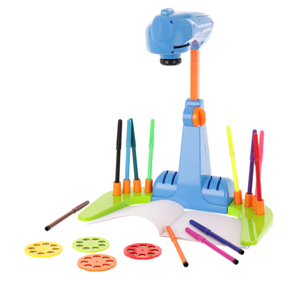 Jucarie de desen, proiector, lampa, modele de desen gata facute, 18 elemente