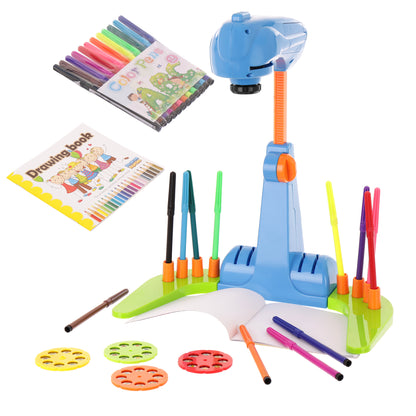 Jucarie de desen, proiector, lampa, modele de desen gata facute, 18 elemente
