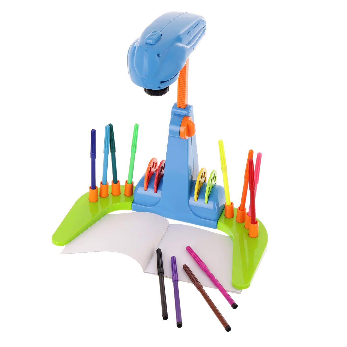 Jucarie de desen, proiector, lampa, modele de desen gata facute, 18 elemente