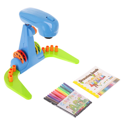 Jucarie de desen, proiector, lampa, modele de desen gata facute, 18 elemente