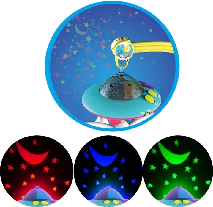 Carusel pentru patut cu lumina de veghe MagStar, Primul Contact, 108 melodii , 4 brate viu colorate cu diferite jucarii